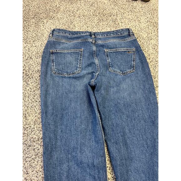 Ba&sh Colorblock Straight Leg Denim Jeans Women’s 3(L)Elevated Basic Capsule - Picture 5 of 12